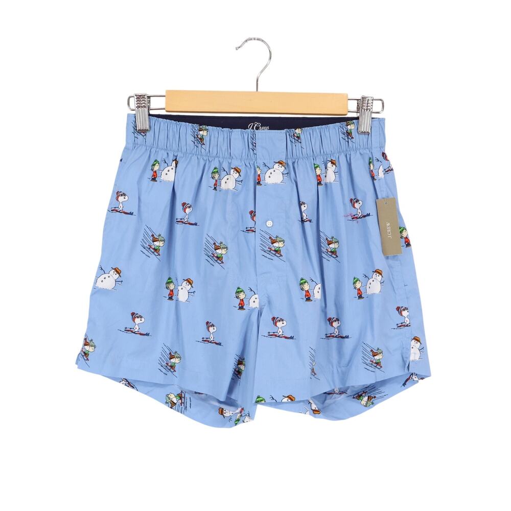 J.Crew Men's Printed Cotton Boxers Snoopy Christmas Holiday Size Small NWT